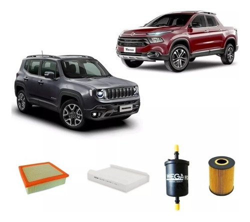 Kit De Filtros Wega Jeep Renegade / Fiat Toro Nafta