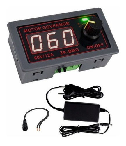 Pwm Controlador De Velocidade Motor Dc 12v Digital Fonte 12v