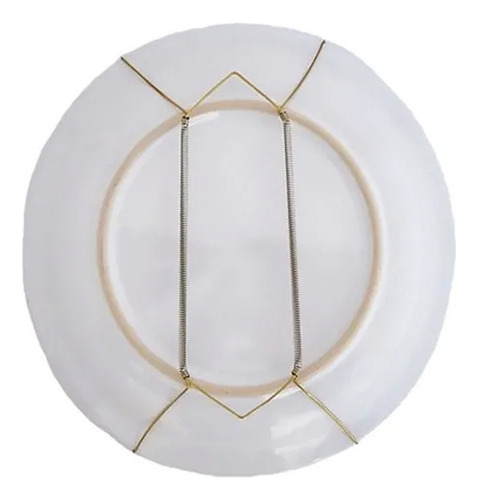 Suporte Pratos Decorativos Gancho Com Molas Pendurar Parede