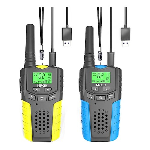 Walkie Talkies Niños Recargables 2 Paquetes, 3 Millas ...