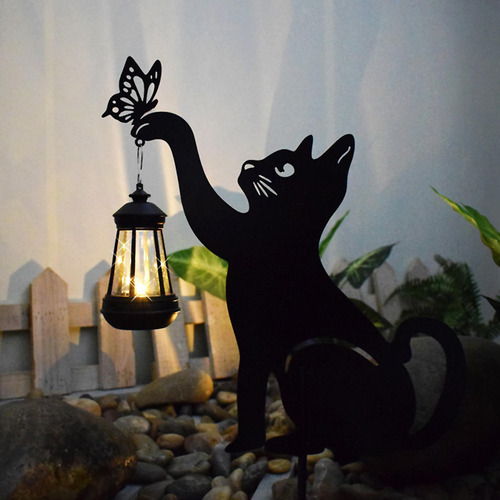 Ml Estaca Para Gatos Al Aire Libre Con Luz Linda Luz De