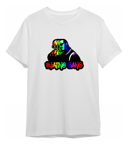 Camiseta Rainbow Latino Gang J Balv Personalizada Sublimada 