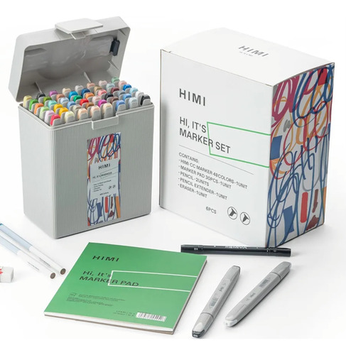 Marcadores Al Alcohol Himi Doble Punta 48 Colores Sketch Tou
