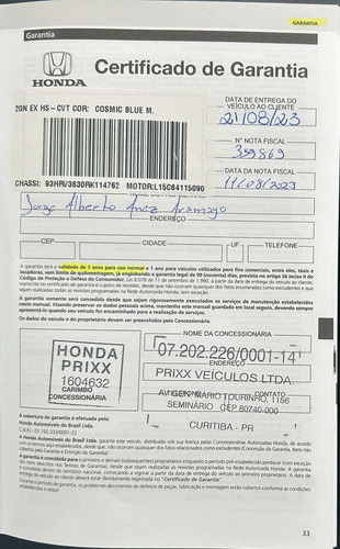 Honda HR-V Hr-v Ex 1.5 Flex Sensing 16v 5p Aut