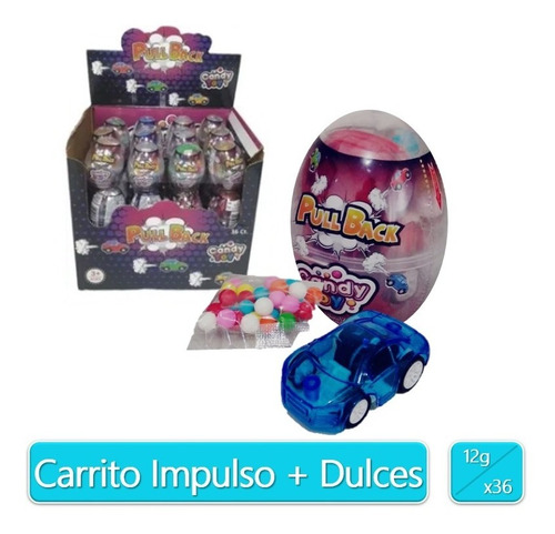 Candy Toy Juguete Carrito De Impulso Con Golosinas X36 Uds