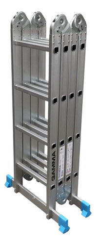 Escalera De Aluminio Gamma Plegable Articulada X4 Multiuso