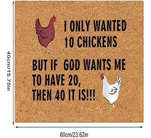 Felpudo En Forma De B, Divertido Estampado De Pollo, De Bien