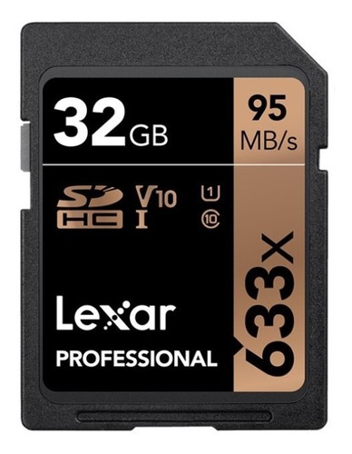 Memoria Lexar Sd Profesional 32gb 633x 95mb/s 1080p 3d
