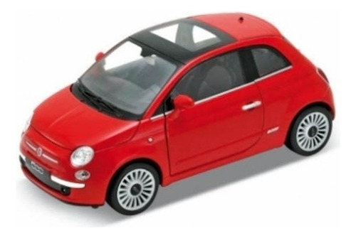 Fiat 500 2007 - Rojo - Welly 1/24
