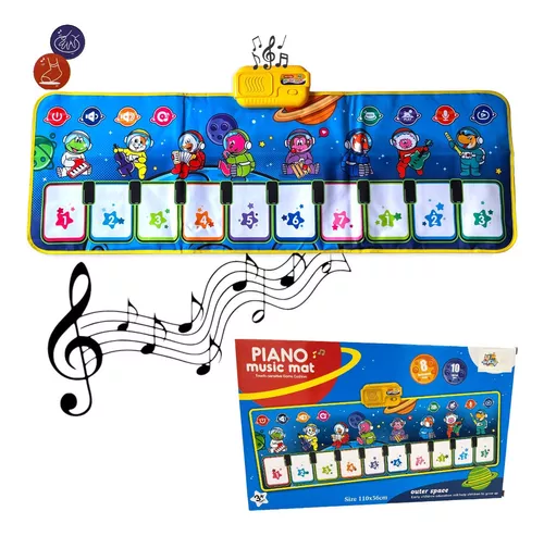 Piane Music Mat Tapete Musical 110x36cm Animais Crianças Infantil