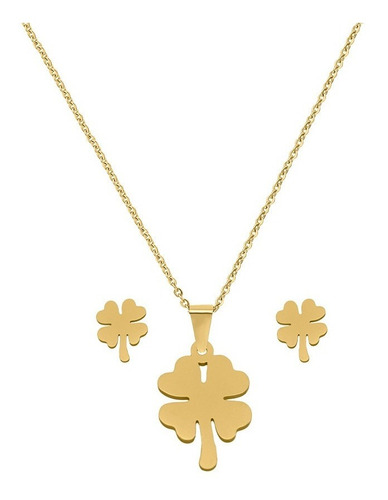 Parejo 150 Juegos De Acero Inoxidable Collar Aretes Mayoreo Dorado