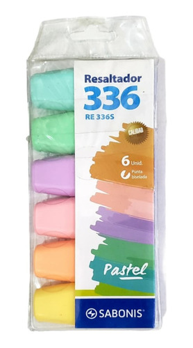 Resaltador Mini Pastel Sabonis 6 Piezas