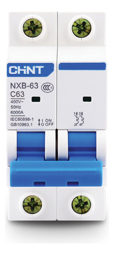 Interruptor automático miniatura-para riel din Chint NXB 2-63-40A