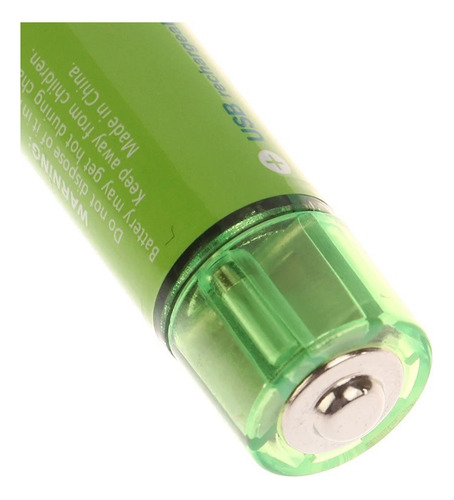 2x Pilas Recargables Usb Pila Aa Recargable Doble A