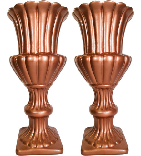 2 Vasos Tulipa Em Cerâmica Taça Alta Para Decoração Luxo 