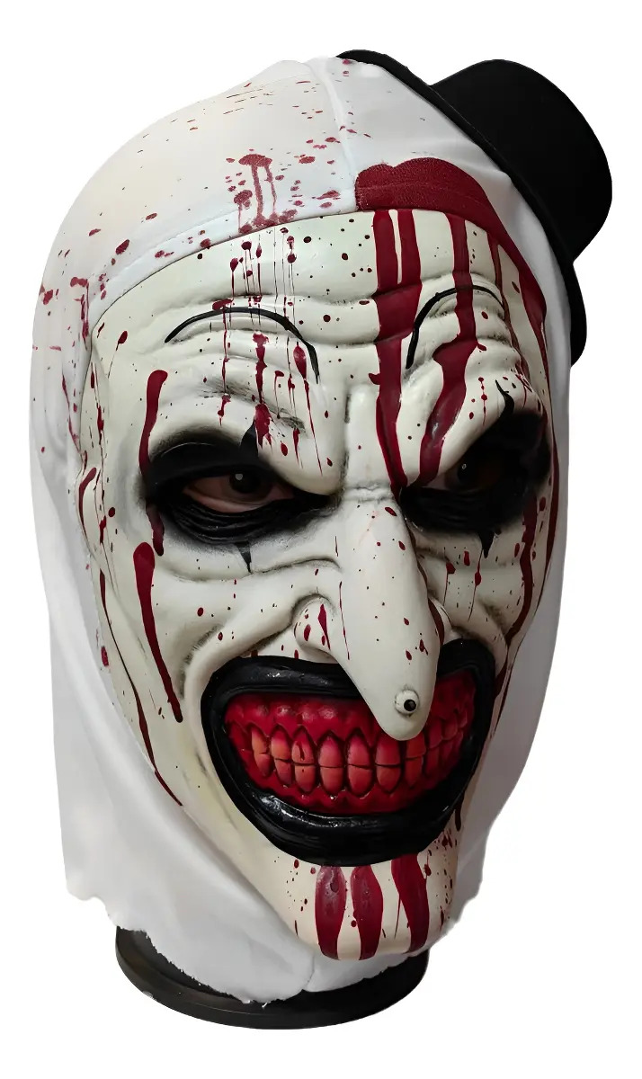 Máscara De Payaso Asesino, Accesorios Disfraces Halloween Blanco Máscara De Payaso Asesino