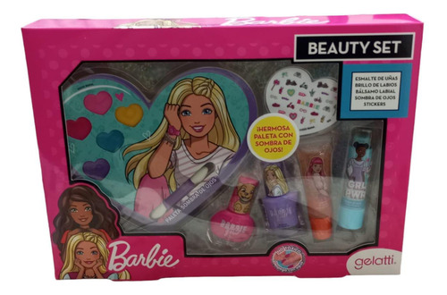 Gellati Set Maquillaje Niñas Barbie Con Sombras 