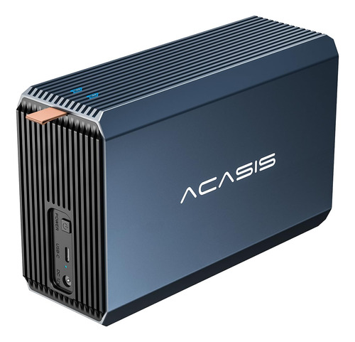 Acasis Caja Raid De Disco Duro Externo De 2 Bahias Para 2.5/