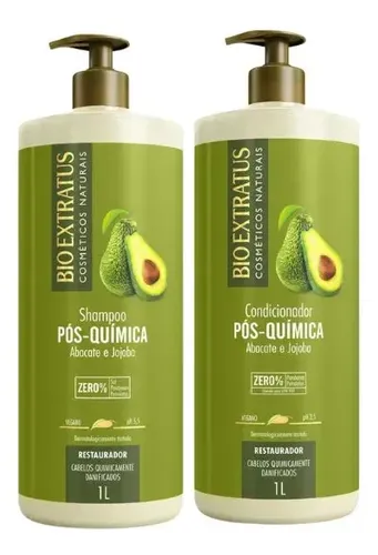 Kit Pós Química Shampoo + Condicionador 1l Bio Extratus