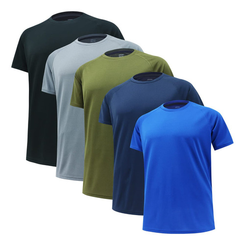 Camisetas De Entrenamiento Para Hombre De Manga Corta, Ajus.