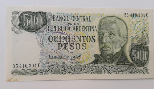 * Billete De Argentina 500 Pesos. Sin Circular! 
