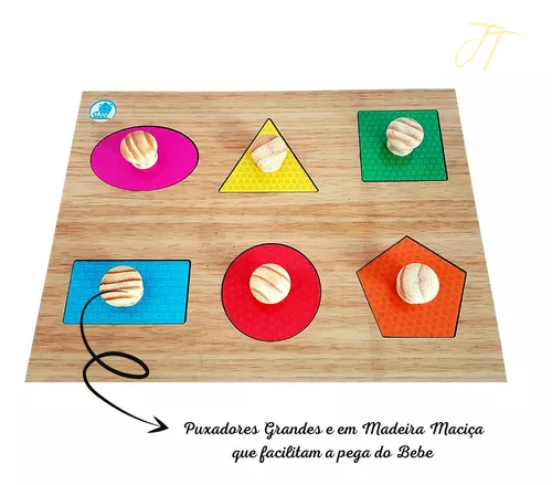 Quebra-Cabeças Pinão Formas Geométricas - Simque Brinquedos Educativos