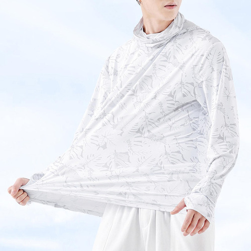 Protección Solar De Los Hombres Sudadera Con Capucha Camisa