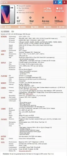 LG V30 H930 4gb 64gb
