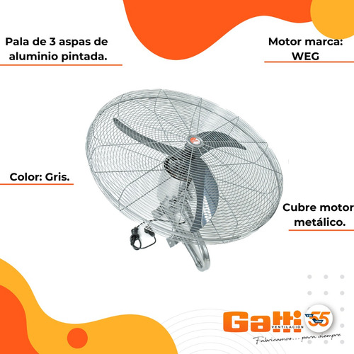 Ventilador Industrial De Pared 30 69 Cm 3 Vel. Gatti Vent