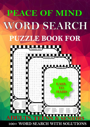 Libro: Peace Of Mind Word Search Puzzle Book For Seniors: &