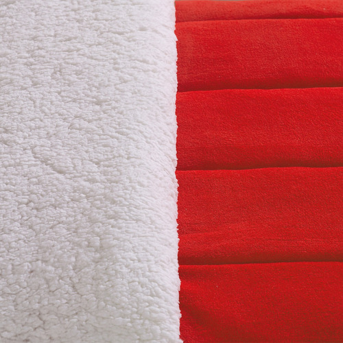 Edredom Cobertor Solteiro Infantil Sherpa Dupla Face Fleece Vermelho Liso Felpudo Com Sherpa Dupla Face