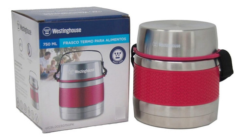Contenedor De Alimentos Westinghouse Acero Inoxidable 750ml Color Rosa