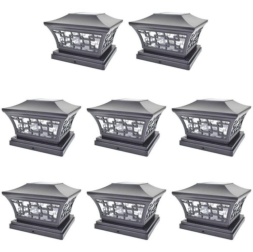 Iglow - Lote De 8 Postes Solares De Luz Led Smd, Diseño Vin