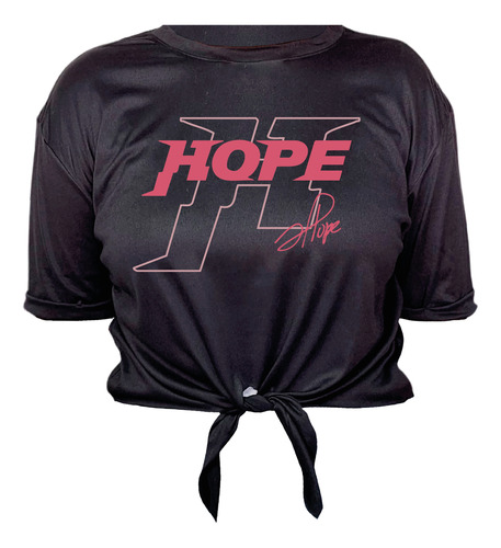Playera Mujer J-hope Bts Anudada Dama K-pop Música Moño