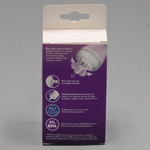 Mamadeira Petala 125ml Rosa