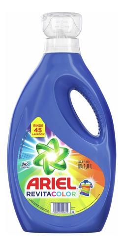 Imagen 1 de 2 de Detergente Liquido Ariel Revitacolor 1,8 Litros