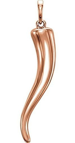 Colgante Cuerno Italiano Oro Rosa 14k