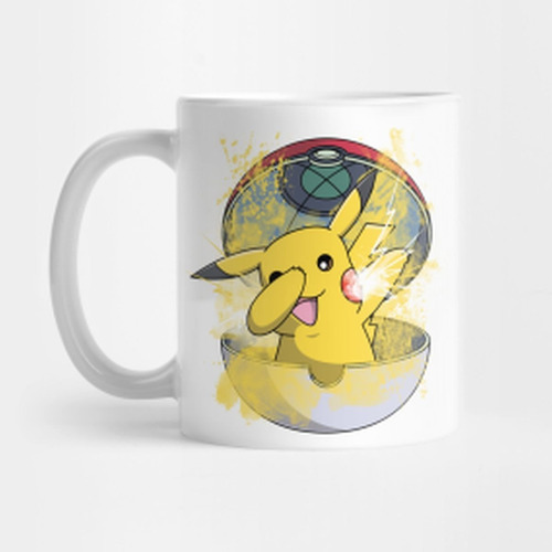 Taza De Ceramica Bichos Pikachu Pokemon Modelo O 8