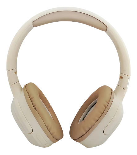 Fone De Ouvido Sem Fio Bt 40mm P/cartão Micro Sd Starmega Cor Bege