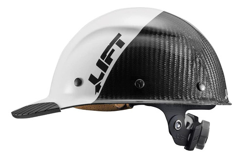 Lift Safety Dax Fifty 50 - Gorra De Fibra De Carbono Estilo. Color Blanco Negro