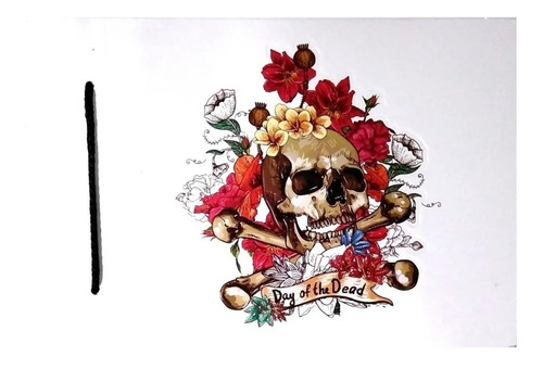 Carpeta N° 5 Dibujo Calavera Mexicana Con Flores | MercadoLibre Carpeta N° 5 Dibujo Calavera Mexicana Con Flores | MercadoLibre