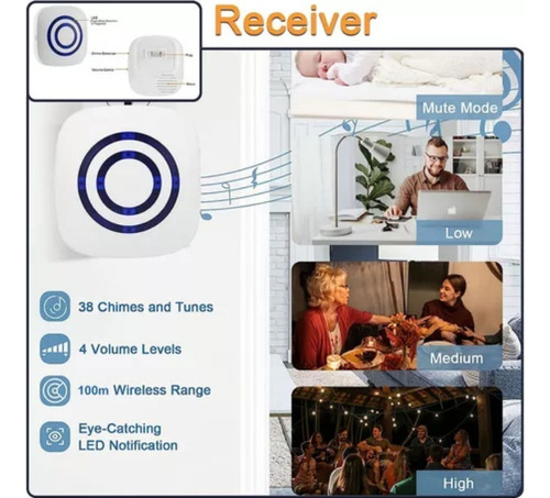 Sensor De Movimento Sem Fio Com Detecção De Campainha