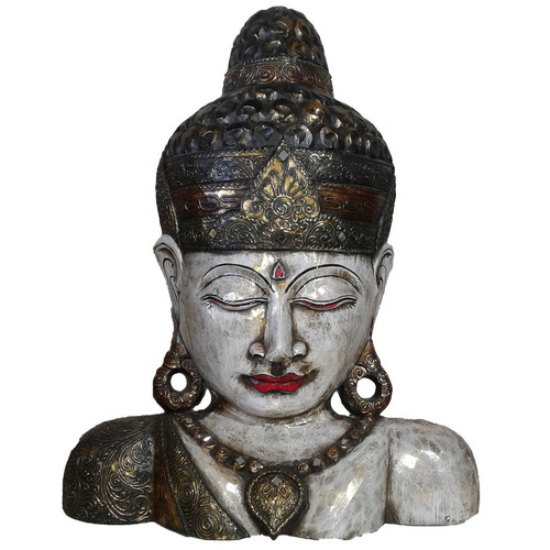 Figura Talla Buda Madera 60cm - Ruta De La Seda 