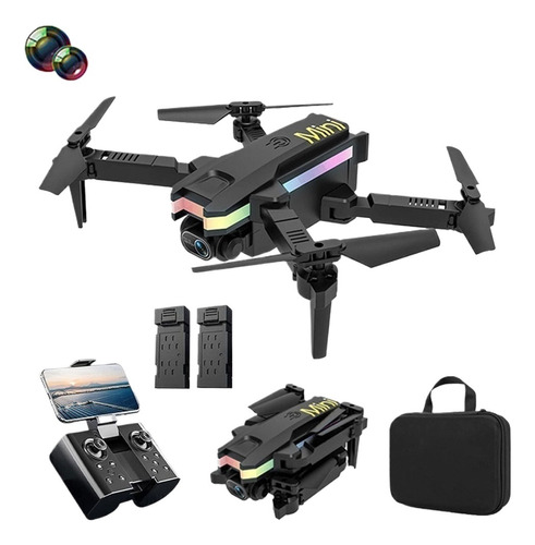 Drone Profesional Doble Camara 4k Con Luces Led + 2 Baterias