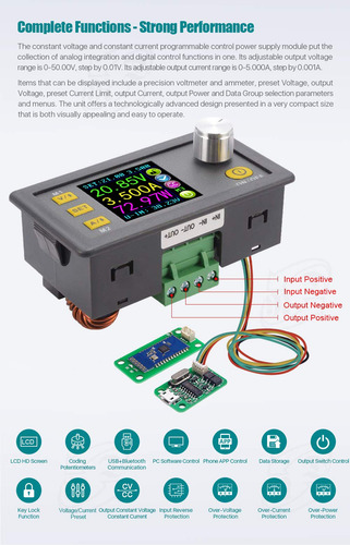 Módulo De Fuente De Alimentación Rd Dps5005 Usb Dc 6-55v A 0