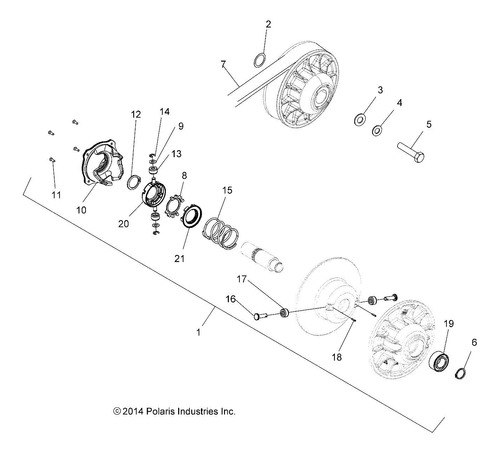 Polaris Rodillo Embrague Ranger Pieza Original Oem Cantidad