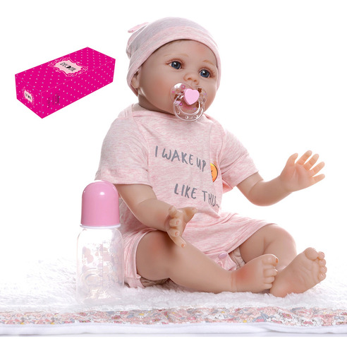 Muñeca De Bebé Suave Renacido De 22 Pulgadas Lindo Cara Real