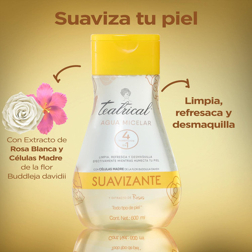 Teatrical Agua Micelar Suavizante 600 Ml - mL a $11