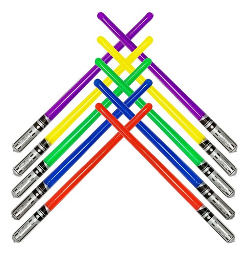 Paquete De 10 Juguetes Inflables Con Espada De Sable De Luz: