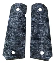 Comprar Cachas Nacaradas Negras Con Grabado Azteca Para Colt 1911 Negro